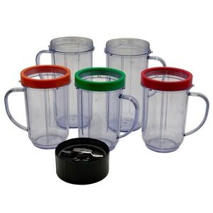 NutriBullet Replacement Cups with Blade Set 24 oz 18 oz Cups and Extractor Blade